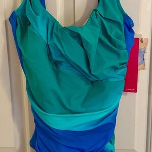 **Brand New with tags** Beautiful Gottex Turquoise and Blue One-Piece Swimsuit